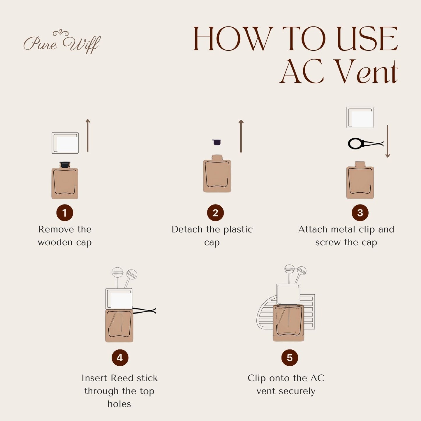 Mocha Mist | Dual Mode Car AC Vent Air Fragrance