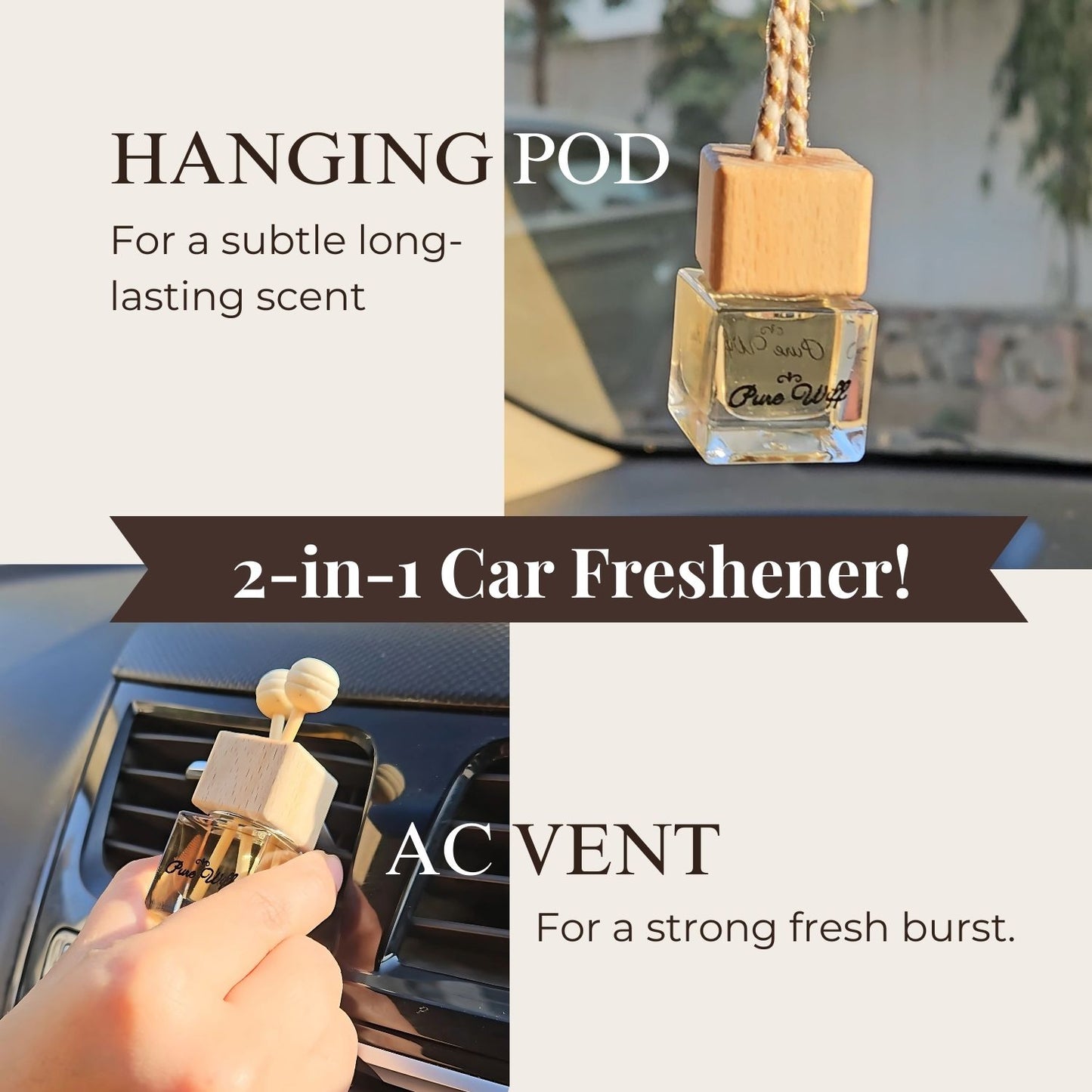 Mocha Mist | Dual Mode Car AC Vent Air Fragrance