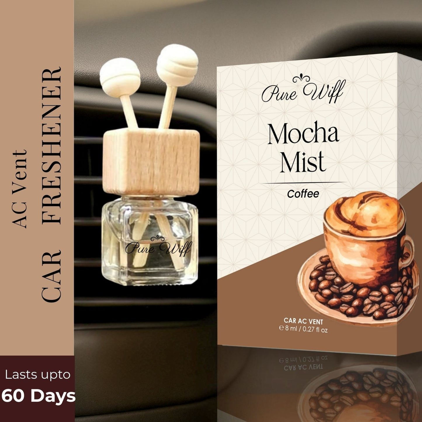 Mocha Mist | Dual Mode Car AC Vent Air Fragrance