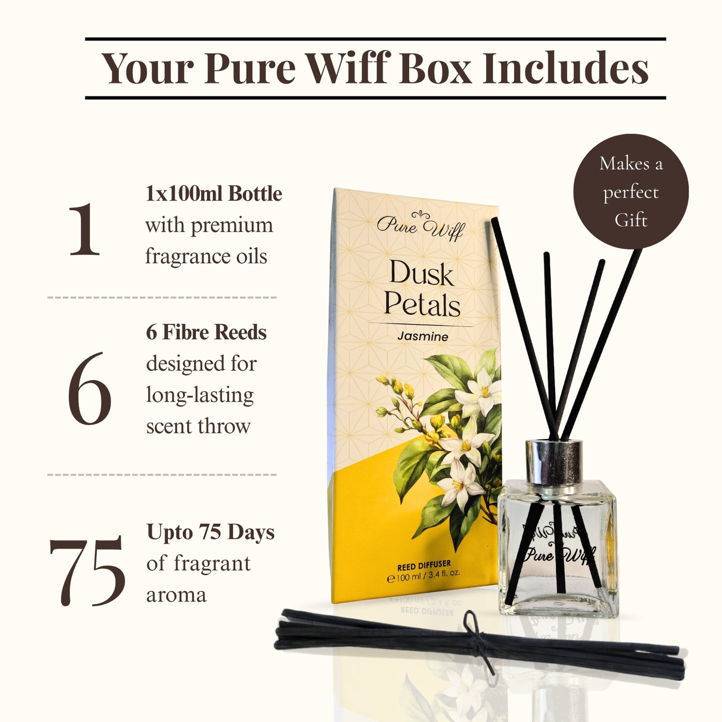 Dusk Petals| Home Reed Diffuser| 100 ml